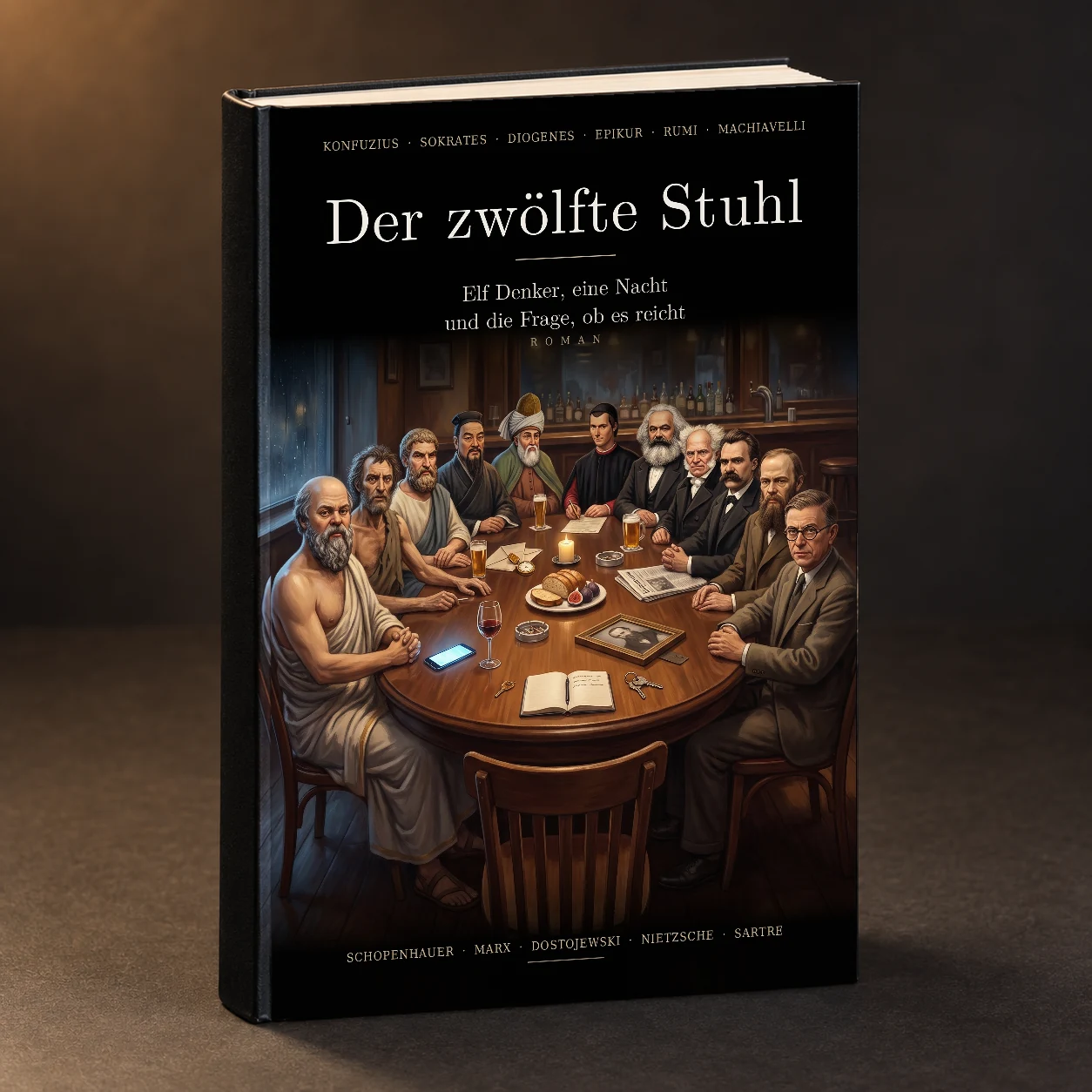 Buchansicht: „Der zwölfte Stuhl“ als Studioansicht vor einem schlichten Hintergrund.