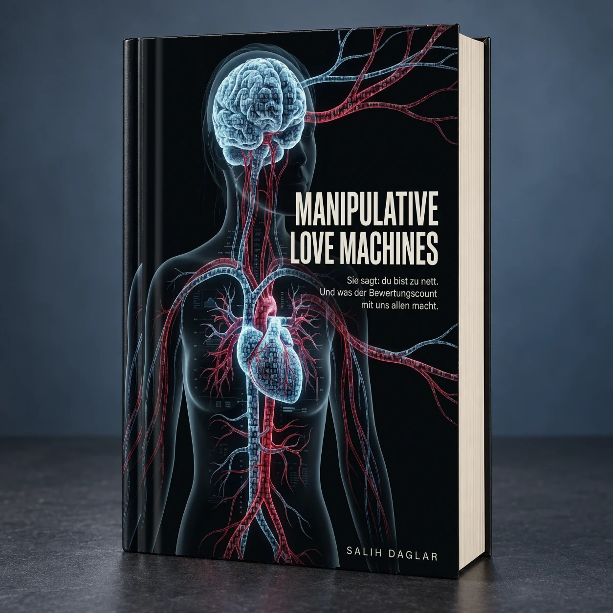 Buchansicht: „Manipulative Love Machines“ als Studioansicht vor einem schlichten Hintergrund.