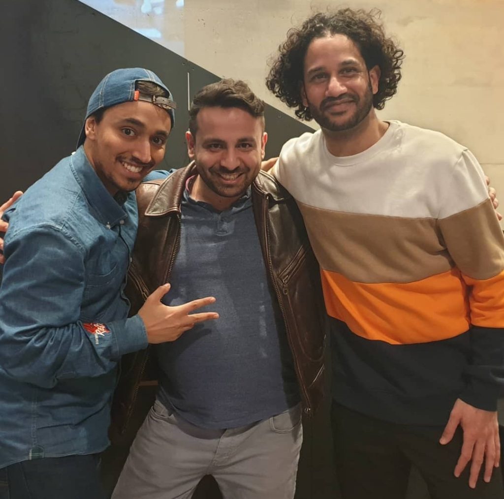 Salih Daglar mit Usus Mango und Salim Samatou